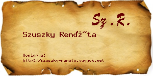 Szuszky Renáta névjegykártya