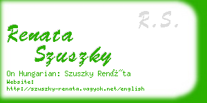 renata szuszky business card